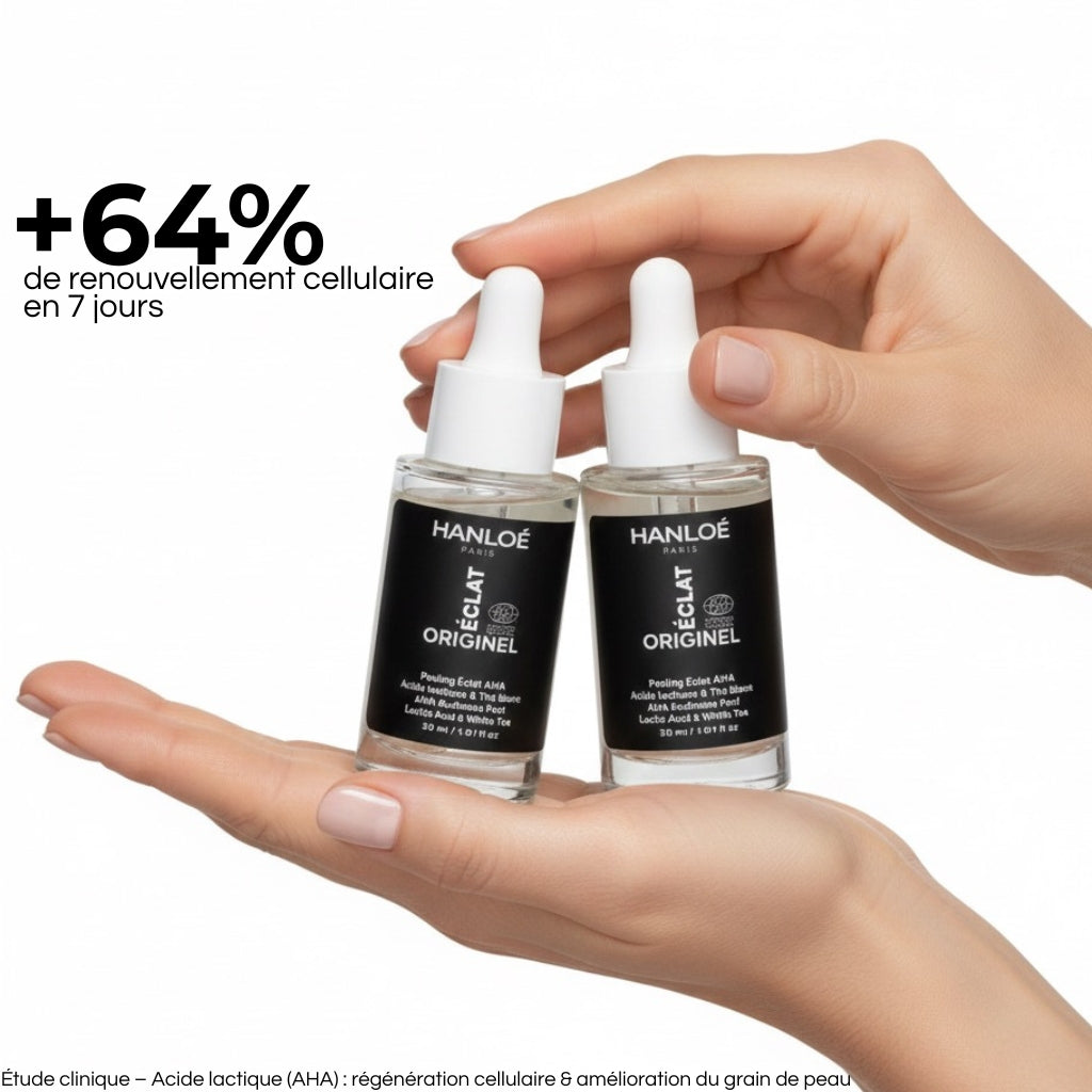 Éclat Originel⎪Peeling AHA Bio - Acide Lactique et Thé Blanc - 30ml